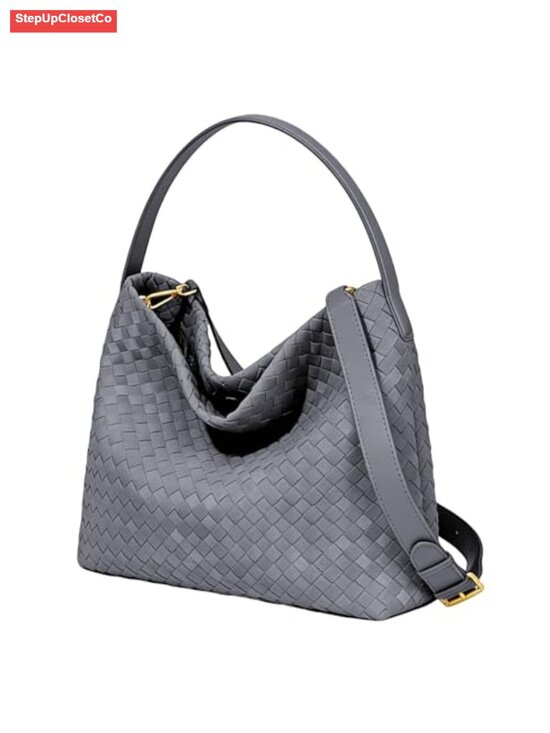 Handbags - Woven Suede Crossbody Bag Women Adjustable Strap Large Capacity Shoulder Purse